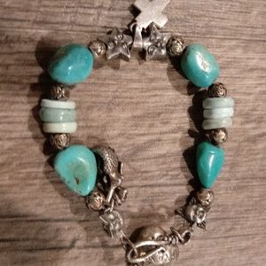 Turquoise and silver bracelet